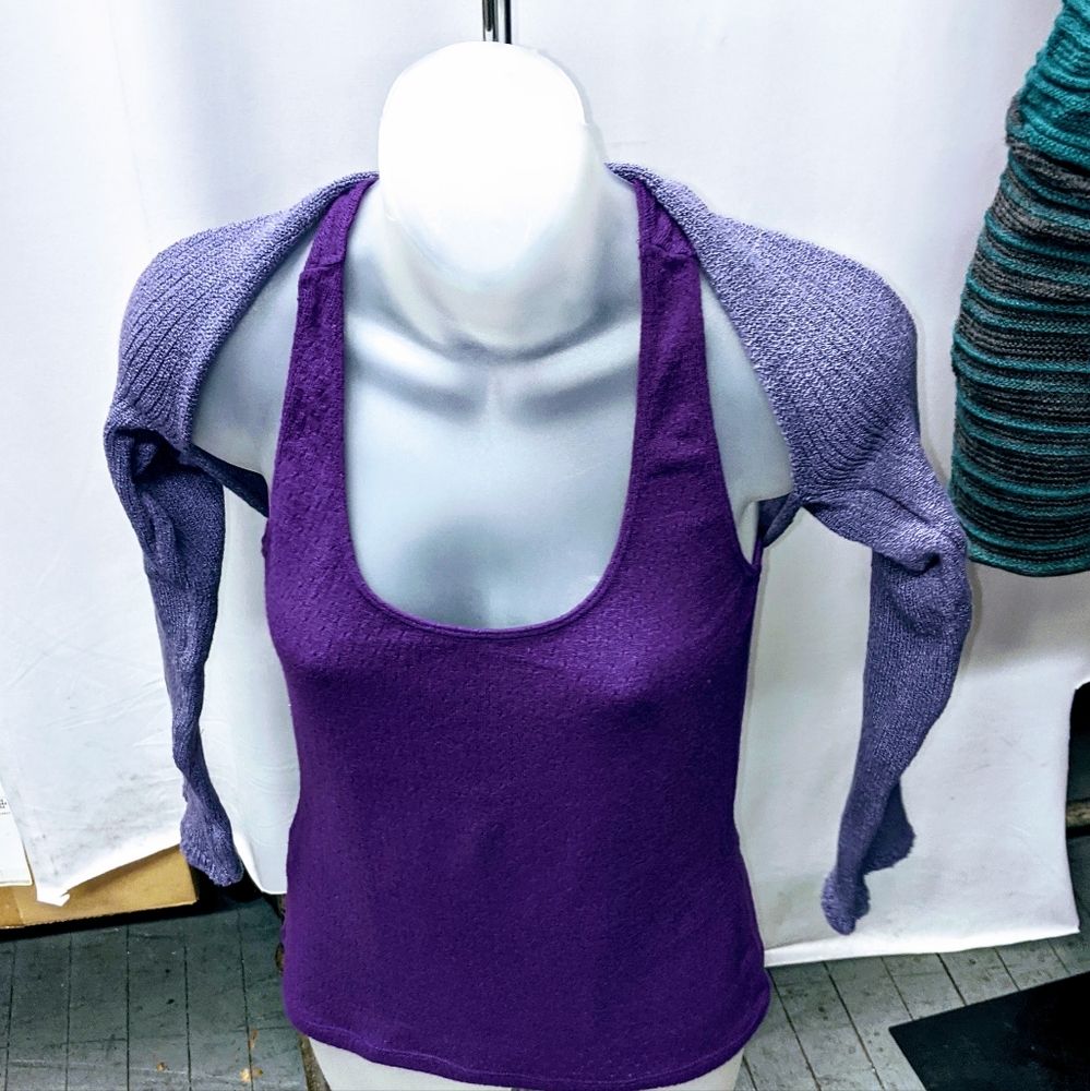 Purple(s) - KD dance original cotton lycra ribbed knit shrug